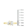thumbnail image 5 of Brilliance Fine Jewelry 1/2 CT Lab Grown Diamond Women Toi Et Moi Ring 14K Gold Plated Silver, 5 of 5