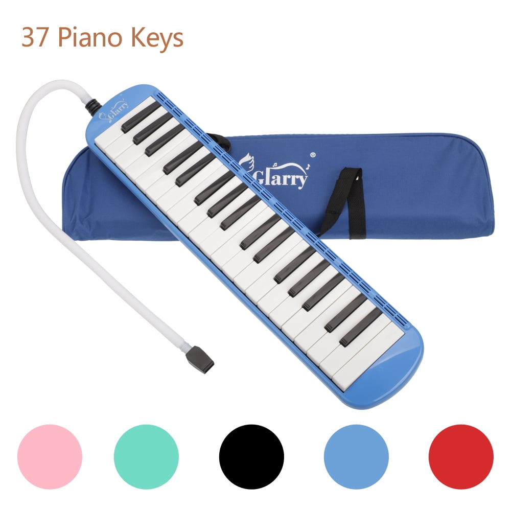 Glarry 37 Key Melodica Instrument with Carrying Bag Mouthpiece