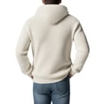 thumbnail image 2 of Men's Hooded Ribbed Knit Sweater Pullover Long Sleeve Casual Hoodie Sweater Top, 2 of 5
