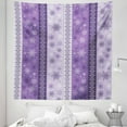 thumbnail image 1 of Ethnic Tapestry, Scroll Western Christmas Snowflakes Middle Eastern Noel Print, Fabric Wall Hanging Decor for Bedroom Living Room Dorm, 5 Sizes, Lavender Violet White, by Ambesonne, 1 of 1