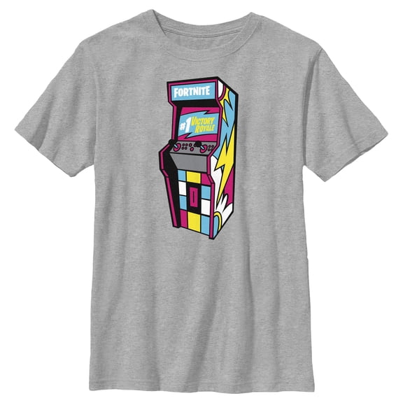Boy's Fortnite Retro #1 Victory Royale Arcade Graphic Tee Athletic Heather Medium