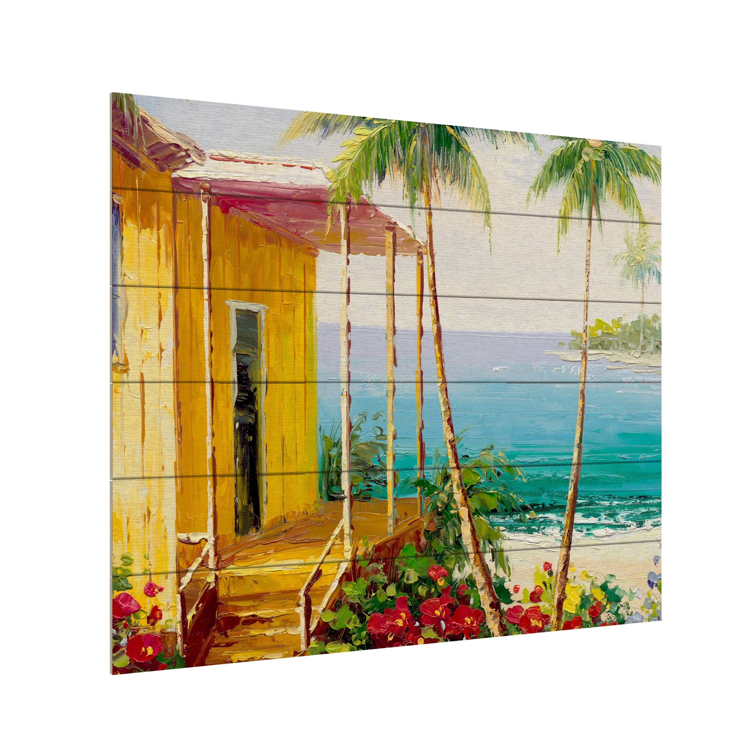 Trademark Fine Art 'Key West Villa' Wooden Wall Art Art by Rio