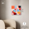 thumbnail image 5 of Square Shapes Area Canvas Retro Geometric Abstract Wall Art by Art Remedy, Gallery Wrapped, 16" x 16", 5 of 7