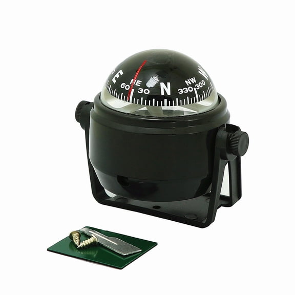 Voyager Compass Multi-Purpose Sea Marine Bracket Mount Compass Voyager Outside for Boat Caravan Truck Black