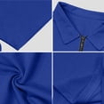 thumbnail image 4 of LTTVQM Mens Textured Knit Polo Shirts 1/4 Zipper Tops Short Sleeve Casual Lightweight Spring Summer Fashion Golf Shirt Royal Blue S, 4 of 4