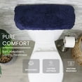 thumbnail image 4 of Home Weavers Allure Collection Cotton Toilet Tank Lid Cover for Bathroom, Soft Absorbent Non-Slip Tufted Fabric, Machine Washable Toilet Tank Top Cover, 10"x22" Navy, 4 of 11