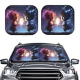 thumbnail image 2 of Zufioo Dreamy Forest Elf Print Folding Car Windshield Sun Visor, Anti-ultraviolet Sun Visor, Suitable for Trucks, Vans Car Accessories-Medium, 2 of 6