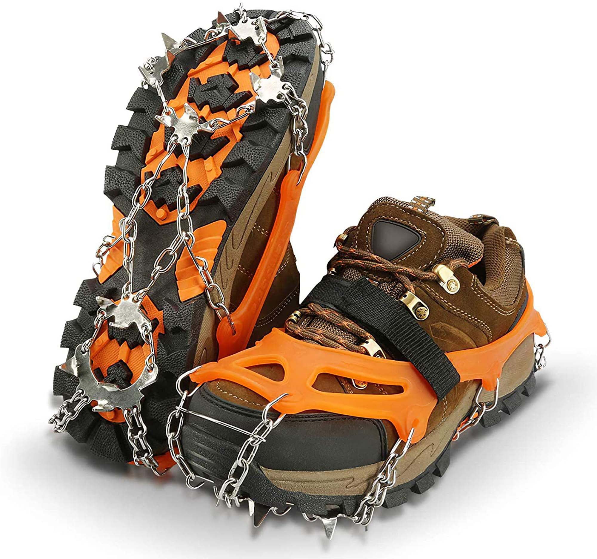 24 Spikes Snow Grippers Ice Cleats for Boots and Shoes,Ice Snow