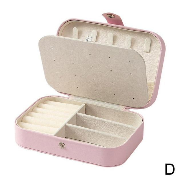 Wbxfbo Double-Layer Leather Jewelry Storage Box with Portable Design ,Multi-Compartment Organizer for Rings Earrings Necklaces ,Travel-Friendly Anti-Oxidation Display Case