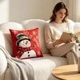 thumbnail image 6 of Antqov Christmas Pillow Covers 18x18" Holiday Throw Pillow Cases Winter Xmas Decorative Pillowcase for Sofa Couch Living Room Home Christmas Decorations, 6 of 6