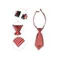 thumbnail image 3 of INSPIRE CHIC Cute Uniform Tie Pre-tied Striped Short Ties for Women School Casual Red White One Size, 3 of 6