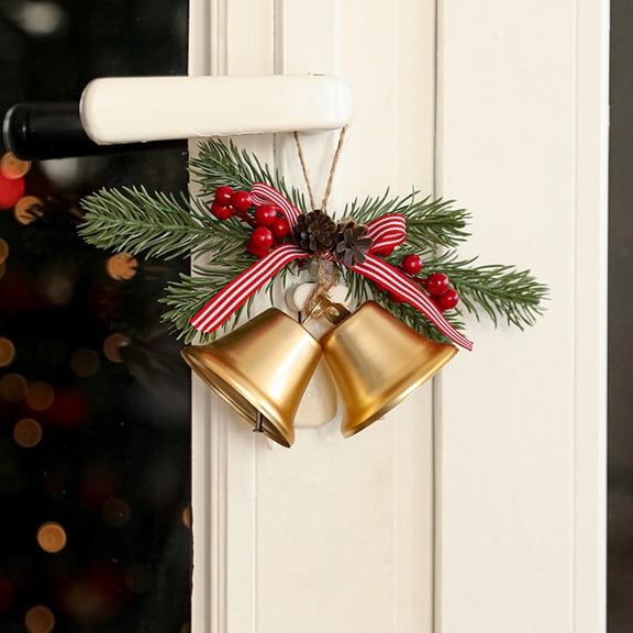 Stijggn Jingle Bells for Crafts Christmas Gifts for Kids Large Rustic Metal Bell Decoration Xmas Hanging Decorative Bell Christmas Tree Decorations Xms Party Gifts Favors