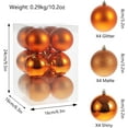 thumbnail image 5 of Christmas Ball Ornaments, 12pcs Pre-Strung Xmas Tree Decorations，Holiday Hanging Balls-3 Style Shatterproof Plastic Ball Ornaments, 5 of 6