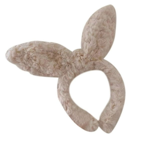 Plush Cosplay Gift Headwear Headdress Party Dress Hair Accessories Bow Head Hoop Rabbit Ear Hair Hoop Face Wash Hair Band Hairband BEIGE