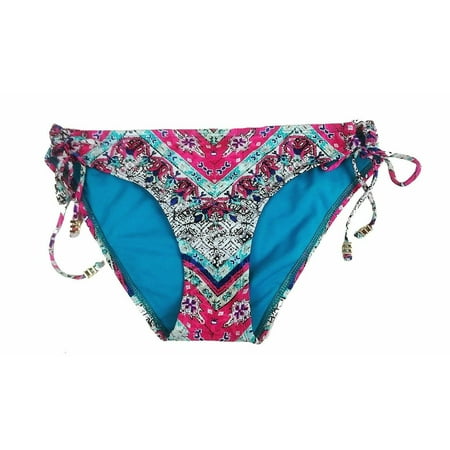 Bar III Solid Side-tie Adjustable Hipster Bikini in Mayan Revival (Large)