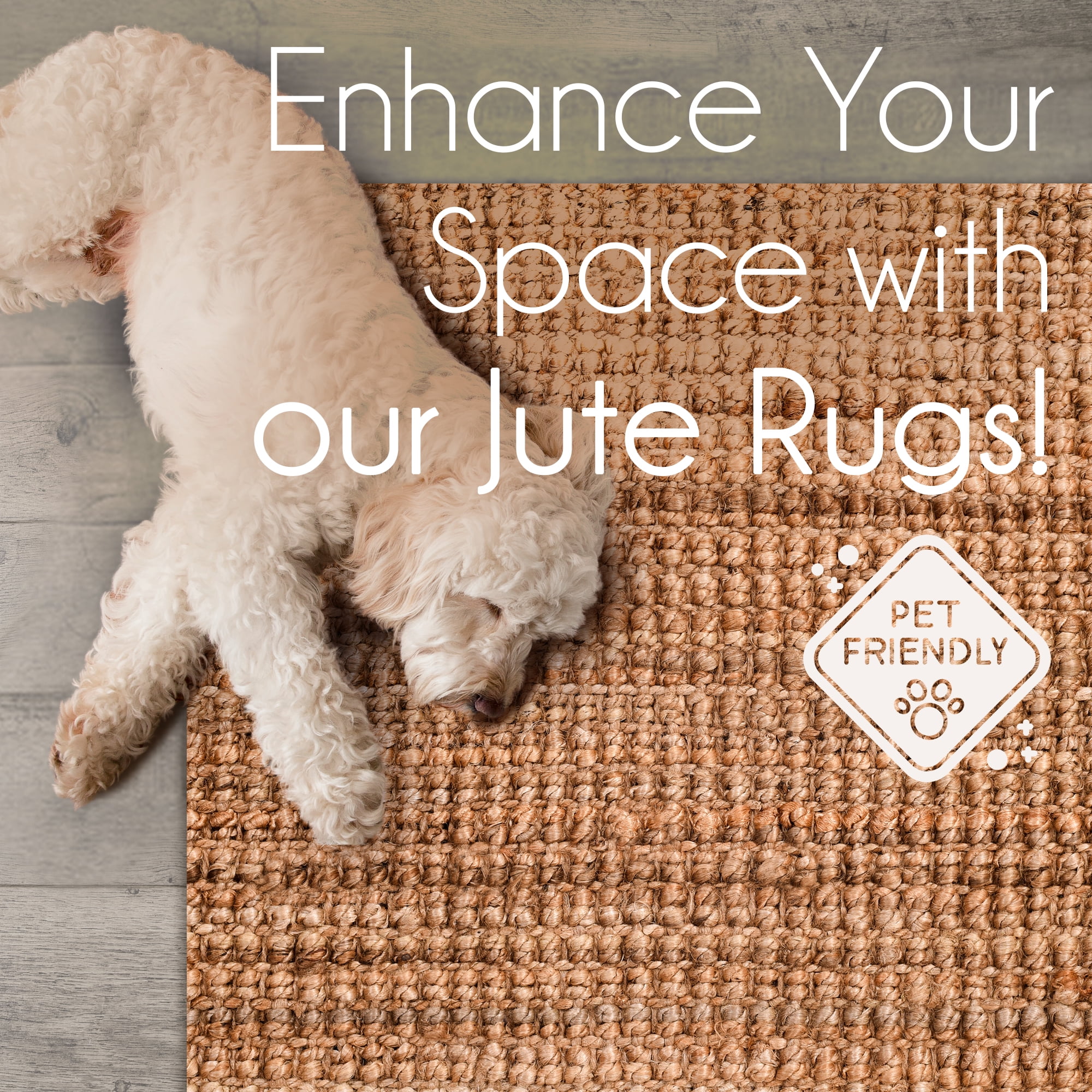 Natural Fibre Jute Rug, Natural Fringes Tassle 2'6"X14' Farmhouse Rug for Living Room, Vintage Décor