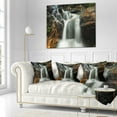 thumbnail image 2 of Designart Slow Motion Waterfall on Rocks - Landscape Printed Throw Pillow - 18x18, 2 of 4