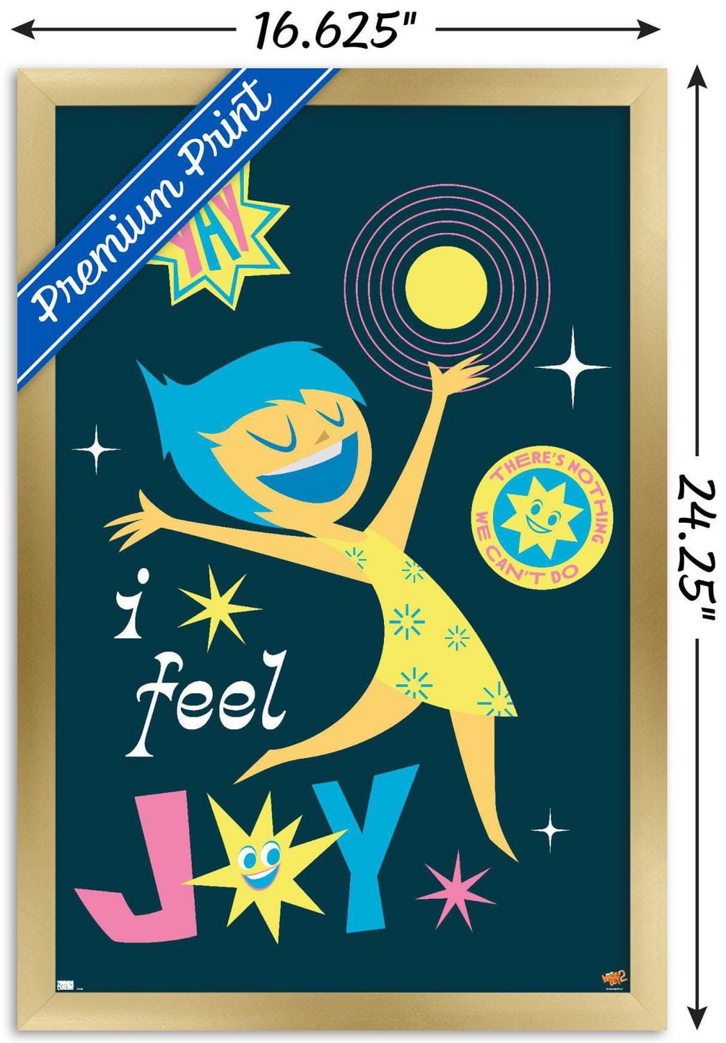 Disney Inside Out 2 - I Feel Joy Wall Poster, 14.725" x 22.375"