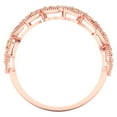 thumbnail image 5 of 0.17 ctw Wedding Band for Women - 14K Rose Gold Natural Citrine Stackable Eternity Ring, 5 of 6