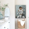 thumbnail image 3 of Bathroom Decor Canvas Wall Art Cute Cat Sitting in Toilet Reading Newspaper Pictures Farmhouse Bathroom Animals Wall Decor Painting for Bathroom Toilet Artwork Framed 12"x16", 3 of 6