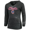 thumbnail image 2 of Girls Youth Heathered Charcoal Chicago Cubs Burnout V-Neck Pullover Hoodie, 2 of 4
