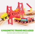 thumbnail image 3 of Set de trenes de madera SYNCFUN Urban Journey con 110 piezas para niños de 3 a 8 años, 3 of 7