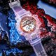 thumbnail image 1 of 1 reloj digital para uso diario deportivo, correa transparente, caja de resina resistente al agua, oro rosa, 1 of 5