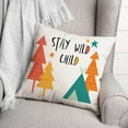 thumbnail image 3 of Creative Products Stay Wild Child Bright Tones Design 16 x 16 Spun Poly Pillow, 3 of 3