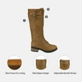 thumbnail image 2 of Dream Pairs Women Winter Low Heel Faux Fur Lined Knee High Outdoor Riding Combat Boots Georgia Camel Size 11, 2 of 3