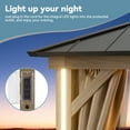thumbnail image 6 of Modern Shade 12' x 14' Hardtop Gazebo with LED Lighting, USB Ports, Curtains, Netting, and Double Roof, 6 of 7