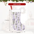 thumbnail image 4 of Daiia Lavender Flowers Print Christmas Stocking，18"Large Knitted Xmas Stocking for Kids, Family Stocking for Fireplace Christmas Holiday Party Decoration, 4 of 7
