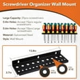 thumbnail image 6 of Wall-Mounted Tool Organizer Set – Heavy-Duty Galvanized Steel Screwdriver, Pliers, Hammer & Wrench Holders – Rustproof Workshop/Garage Storage for Hand Tools (Black), 6 of 10
