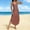 Rose Gold, variant on Ynynloco Women Summer T Shirt Long Dress Casual Short Sleeve V Neck Maxi Dresses Loose Side Slit Cami Tshirt Dress with Pockets