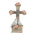 thumbnail image 1 of Estatua de cruz y con luz solar, 14,1 x 8,1 x 24,5 cm, impermeable, para cementerio, terraza exterior, ligera., 1 of 8