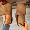 thumbnail image 5 of uublik Women Slippers Breathable Fabric Soft Sole House Shoes Non Slip Slippers, Coffee, 5 of 6