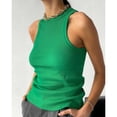 thumbnail image 1 of Top corto asimétrico y2k e-girl ahueca hacia fuera la parte superior del corsé de punto sin mangas O cuello Mini chaleco básico Casual deportivo sudaderas de verano Tan Jianjun  unisex, 1 of 2