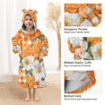 thumbnail image 3 of FORMRS Wearable Blanket Hoodie with Sleeves for Kids Cozy Flannel Sweatshirt, Sunny Floral, 3 of 7