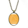 thumbnail image 1 of Collier Géométrique Mathématique Espace Tetraèdre Chaîne Vintage Pendentif Perle Collection de Bijoux, 1 of 3