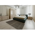 thumbnail image 5 of Ahgly Company Machine Washable Indoor Rectangle Abstract Brown Brown Area Rugs, 8' x 12', 5 of 7