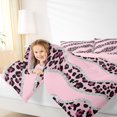 thumbnail image 4 of Homewish Dreamy Pink Polkadots Full Size Comforter Sets, Leopard Cheetah Print Bedding Comforter Set, Modern Fashion Reversible Bedding Sets, Microfiber Bedroom Decor, 3-Piece, 4 of 8