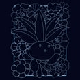 thumbnail image 2 of Women's Pokemon Oddish Outline  Graphic Tee Navy Blue Large, 2 of 4