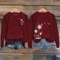thumbnail image 2 of Holzkary Sweatshirts for Women Hoodies Women's Autumn Winter Round Neck Dandelion Print Loose Casual Warm Hoodie Graphic Printed Pullover Top Comfy Fall Winter Outfits Clothes 2025 Fashion Red Xl, 2 of 4