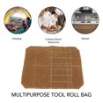 thumbnail image 2 of Chef Tool Roll Bag Canvas Water Resistant Portable Chef Fork Tool Holder Pouch for Kitchen Utensils Traveling Camping Khaki, 2 of 4