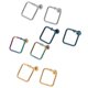 thumbnail image 1 of 10 piezas 16G negro/oro/plata nariz aro anillo oreja cuerpo Piercing joyería jinwen  Pendiente de barra multicolor, 1 of 8