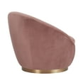 thumbnail image 5 of Yves Blush Velvet Swivel Accent Chair with Gold Base, 5 of 7