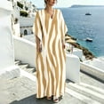 thumbnail image 7 of HAPIMO V Neck Print Batwing Sleeve Kaftan Maxi Dress Women Casual Dress for Beach Yellow XXXL, 7 of 7