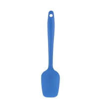 Unique Bargains Silicone Spatula Heat Resistant Flipping for Kitchen Cooking Blue