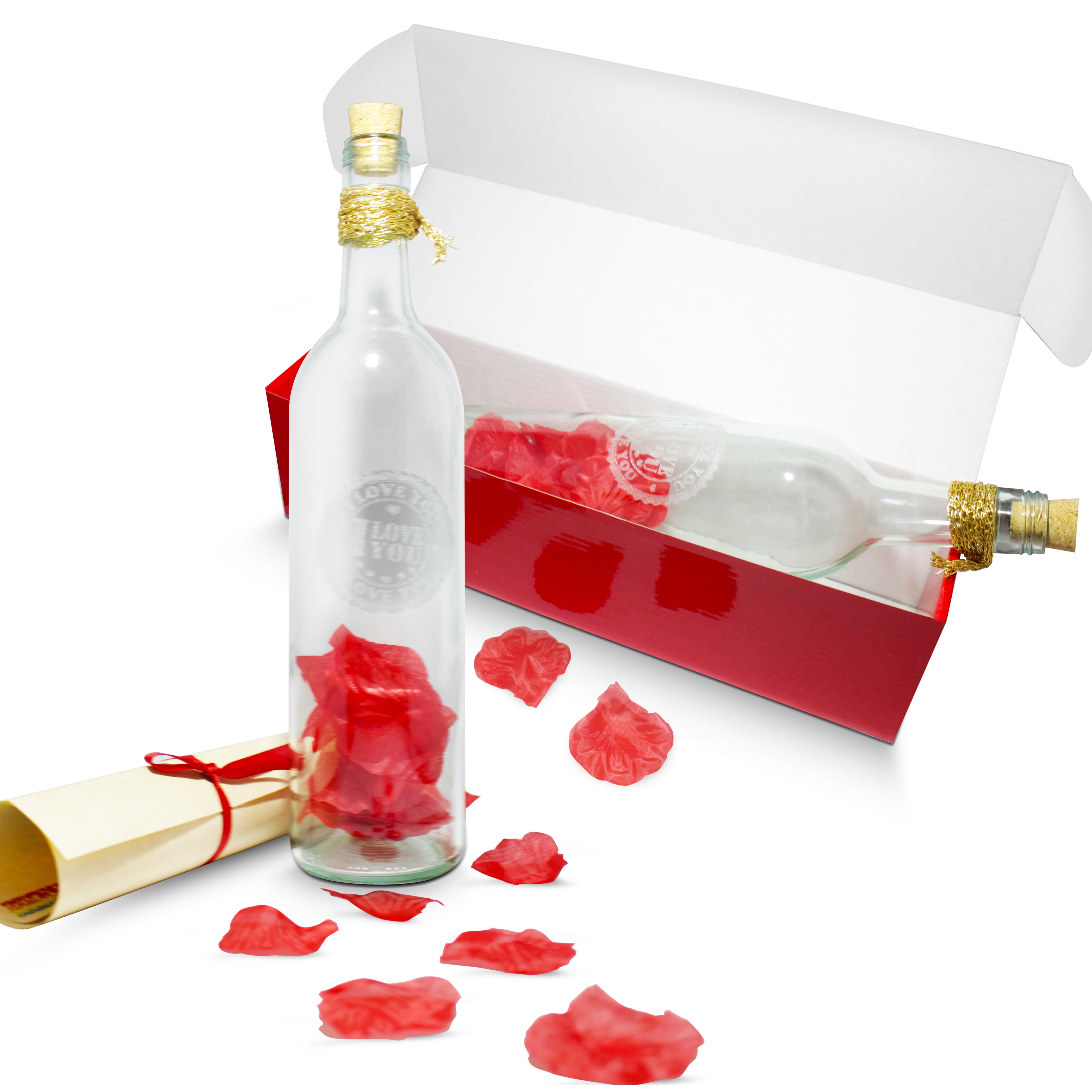 Letter in a Bottle Personalized Gift for Valentines Day, Wedding