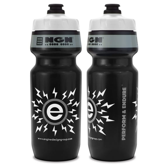 NGN Sport – High Performance Bike Water Bottles – 24 oz | Black  White (2-Pack)
