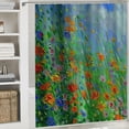 thumbnail image 6 of Chilfamy Bathroom Shower Curtain Set with Hooks,Flower Garden ,Home Art Paintings Pictures for Bathroom White, 6 of 7